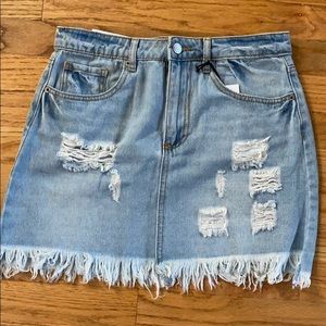 F21 denim skirt